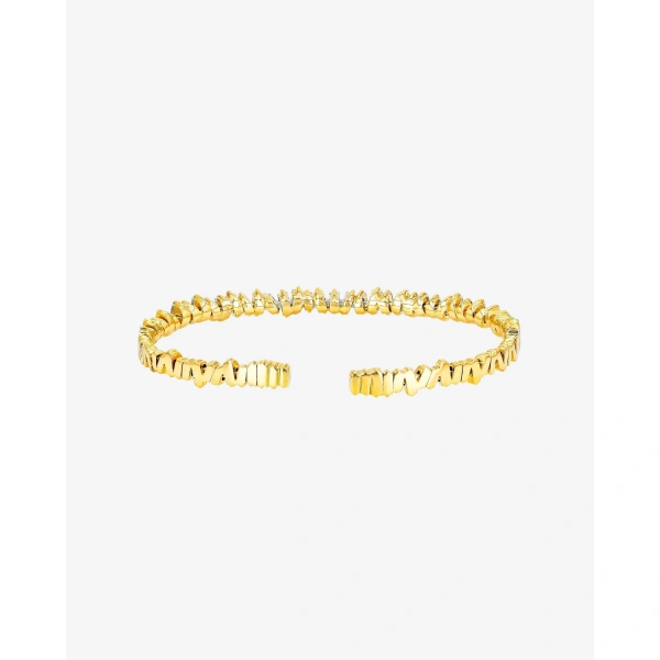 Suzanne Kalan Classic Diamond Bangle in 18K Yellow Gold | Fine Bracelets | Coveti
