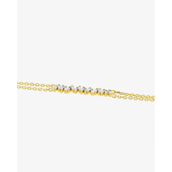 Suzanne Kalan Classic Diamond Bar Bracelet in 18K Yellow Gold | Fine Bracelets | Coveti
