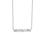Suzanne Kalan Classic Diamond Bar Pendant in 18K White Gold | Fine Necklaces | Coveti