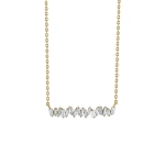 Suzanne Kalan Classic Diamond Bar Pendant in 18K Yellow Gold | Fine Necklaces | Coveti