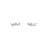 Suzanne Kalan Classic Diamond Bar Studs in 18K White Gold | Fine Earrings | Coveti