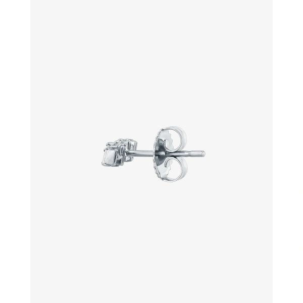 Suzanne Kalan Classic Diamond Bar Studs in 18K White Gold | Fine Earrings | Coveti