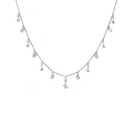 Suzanne Kalan Classic Diamond Cascade Necklace in 18K White Gold | Fine Necklaces | Coveti