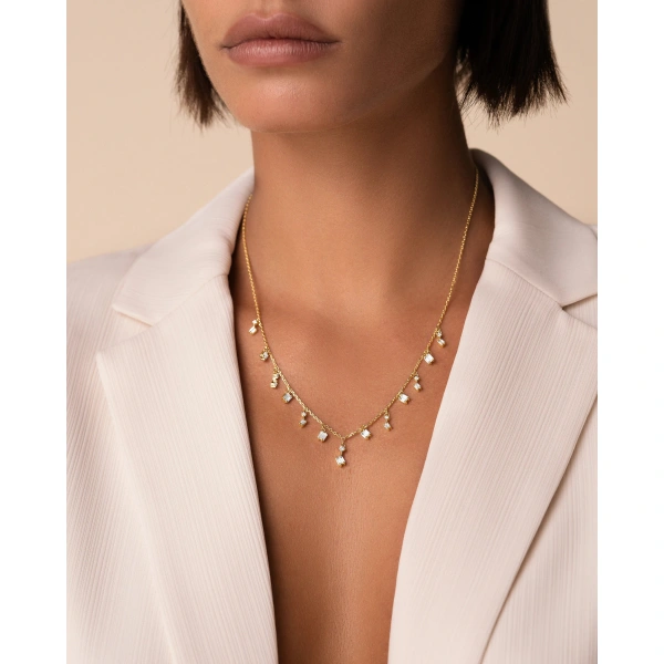 Suzanne Kalan Classic Diamond Cascade Necklace in 18K Yellow Gold | Fine Necklaces | Coveti