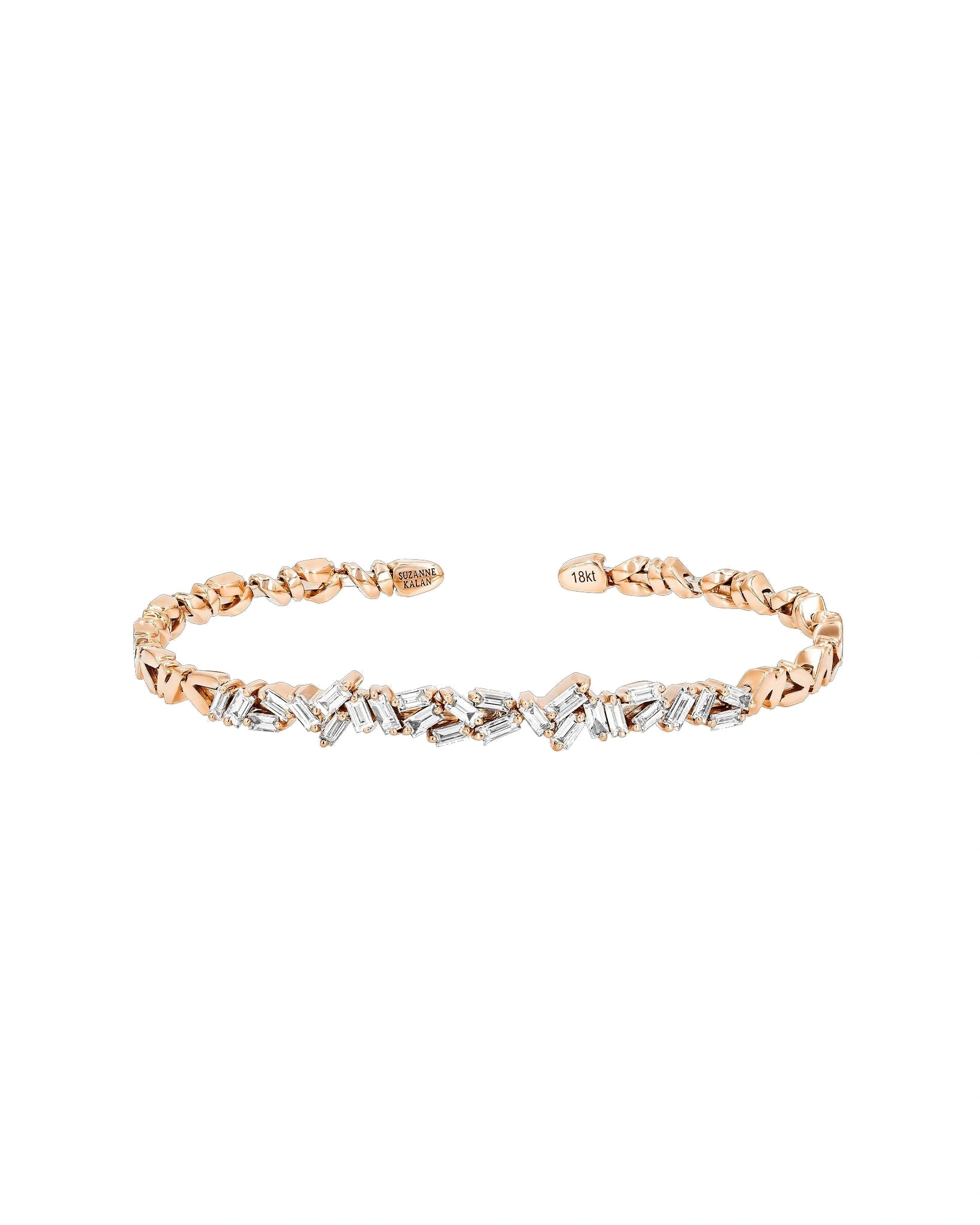 Suzanne Kalan Classic Diamond Cluster Bangle in 18K Rose Gold Suzanne Kalan Classic Diamond Cluster Bangle in 18K Rose Gold | Fine Bracelets | Coveti