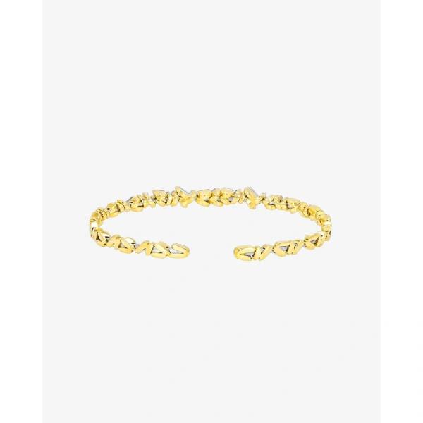Suzanne Kalan Classic Diamond Cluster Bangle in 18K Yellow Gold | Fine Bracelets | Coveti