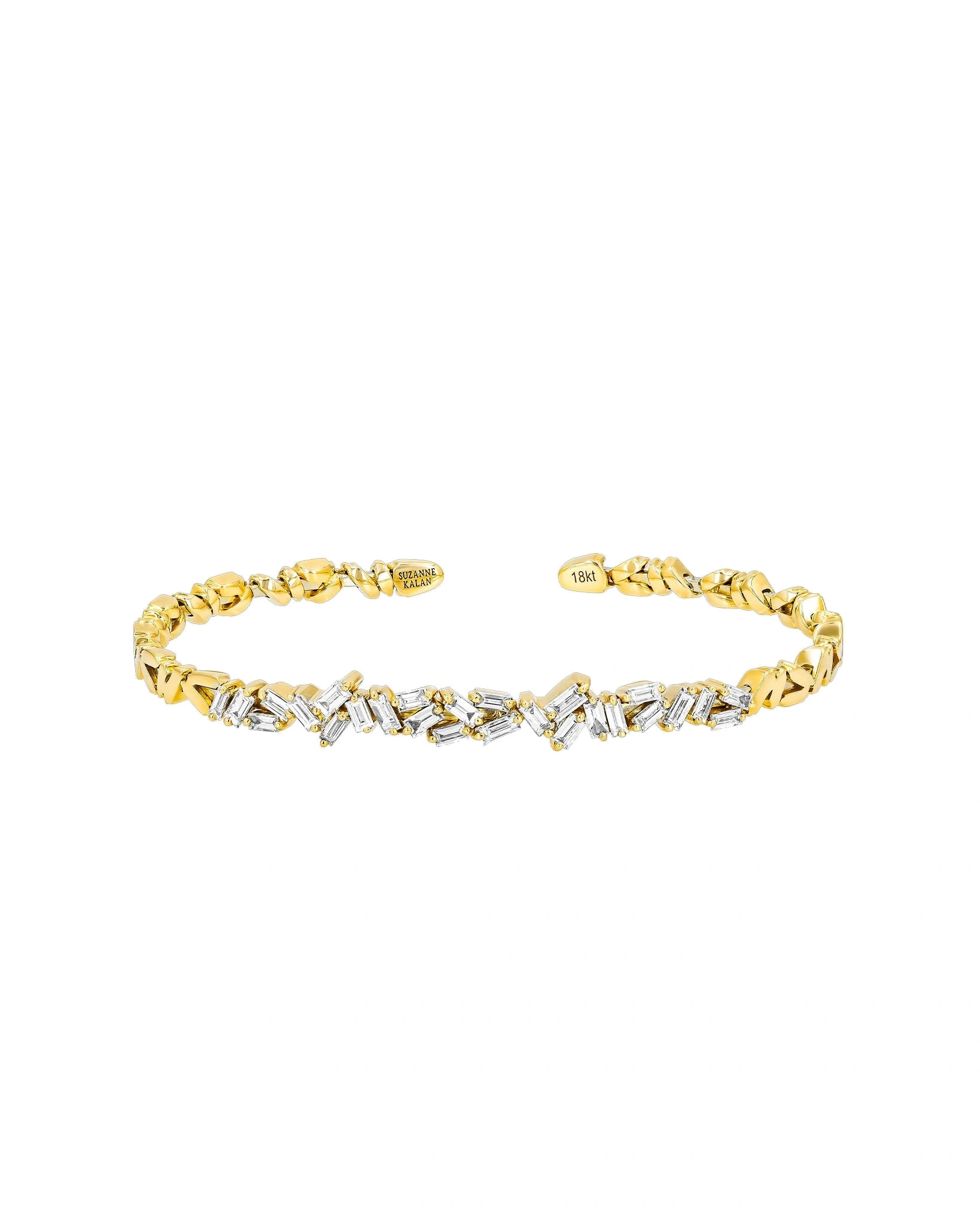 Suzanne Kalan Classic Diamond Cluster Bangle in 18K Yellow Gold Suzanne Kalan Classic Diamond Cluster Bangle in 18K Yellow Gold | Fine Bracelets | Coveti