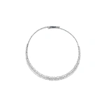 Suzanne Kalan Classic Diamond Double Row Midi Collar in 18K White Gold | Fine Necklaces | Coveti