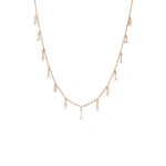 Suzanne Kalan Classic Diamond Drop Necklace in 18K Rose Gold | Fine Necklaces | Coveti