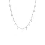 Suzanne Kalan Classic Diamond Drop Necklace in 18K White Gold | Fine Necklaces | Coveti