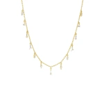 Suzanne Kalan Classic Diamond Drop Necklace in 18K Yellow Gold | Fine Necklaces | Coveti