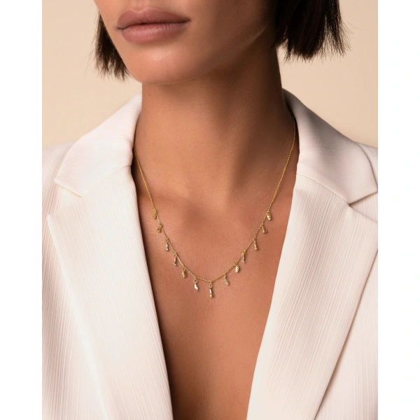 Suzanne Kalan Classic Diamond Drop Necklace in 18K Yellow Gold | Fine Necklaces | Coveti