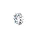 Suzanne Kalan Classic Diamond Ear Cuff in 18K White Gold | Fine Earrings | Coveti