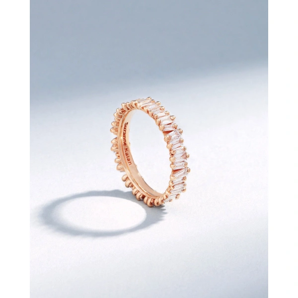 Suzanne Kalan Classic Diamond Eternity Band in 18K Rose Gold | Fine Rings | Coveti