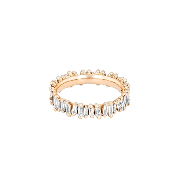 Suzanne Kalan Classic Diamond Eternity Band in 18K Rose Gold | Fine Rings | Coveti