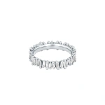 Suzanne Kalan Classic Diamond Eternity Band in 18K White Gold | Fine Rings | Coveti