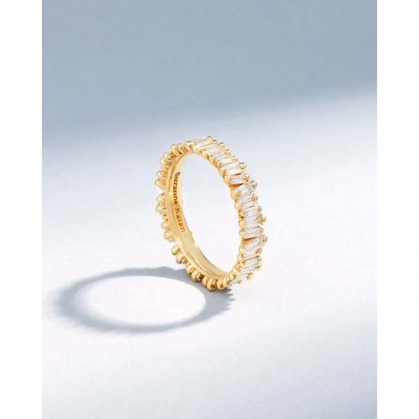 Suzanne Kalan Classic Diamond Eternity Band in 18K Yellow Gold | Fine Rings | Coveti