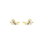 Suzanne Kalan Classic Diamond Eva Studs in 18K Yellow Gold | Fine Earrings | Coveti