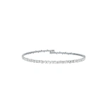 Suzanne Kalan Classic Diamond Half Baguette Choker in 18K White Gold | Fine Necklaces | Coveti