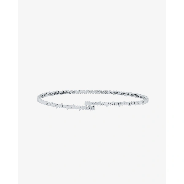 Suzanne Kalan Classic Diamond Half Baguette Choker in 18K White Gold | Fine Necklaces | Coveti
