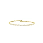 Suzanne Kalan Classic Diamond Half Baguette Choker in 18K Yellow Gold | Fine Necklaces | Coveti