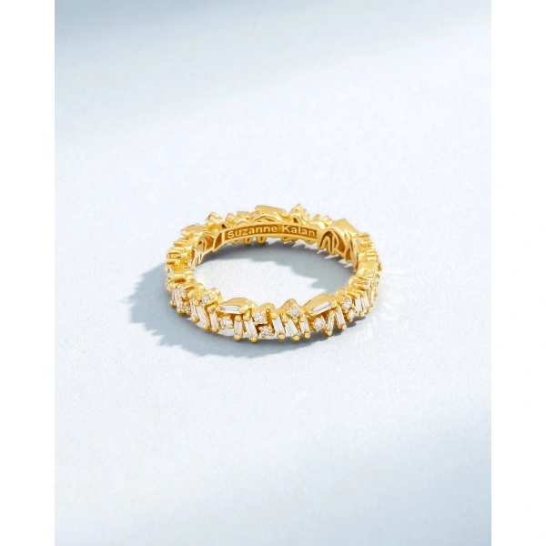 Suzanne Kalan Classic Diamond Icon Eternity Band in 18K Yellow Gold | Fine Rings | Coveti