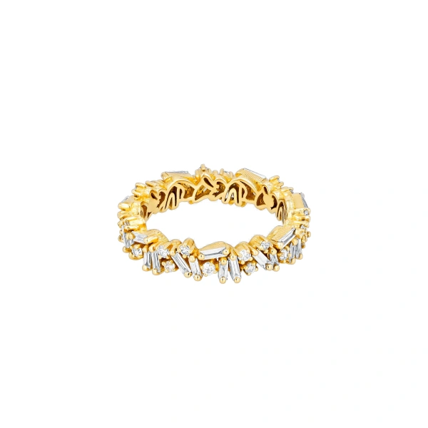 Suzanne Kalan Classic Diamond Icon Eternity Band in 18K Yellow Gold | Fine Rings | Coveti