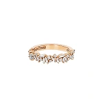 Suzanne Kalan Classic Diamond Icon Half Band in 18K Rose Gold | Fine Rings | Coveti