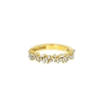 Suzanne Kalan Classic Diamond Icon Half Band in 18K Yellow Gold | Fine Rings | Coveti