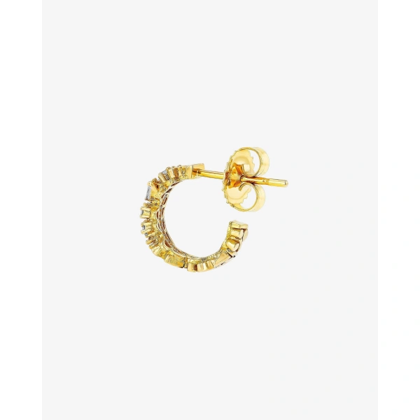 Suzanne Kalan Classic Diamond Icon Mini Hoops in 18K Yellow Gold | Fine Earrings | Coveti