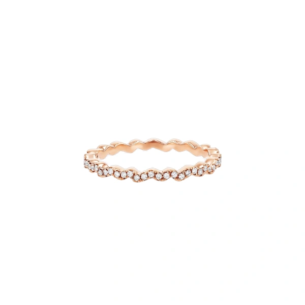Classic Diamond Ivy Eternity Band in 18K Rose Gold
