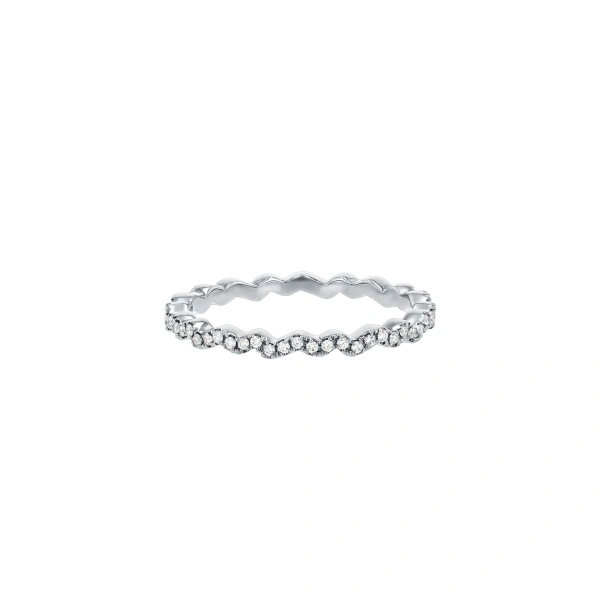 Classic Diamond Ivy Eternity Band in 18K White Gold