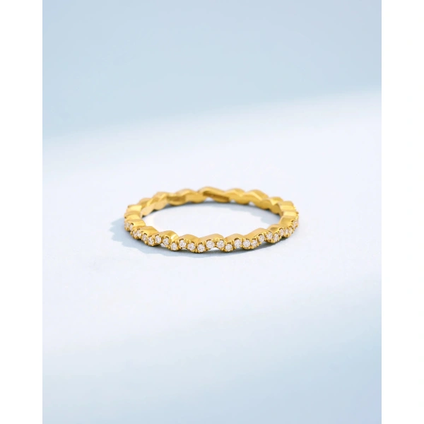 Suzanne Kalan Classic Diamond Ivy Eternity Band in 18K Yellow Gold | Fine Rings | Coveti