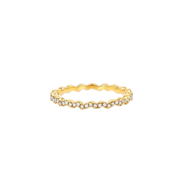 Suzanne Kalan Classic Diamond Ivy Eternity Band in 18K Yellow Gold | Fine Rings | Coveti