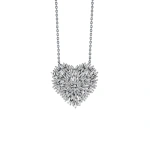 Suzanne Kalan Classic Diamond Large Heart Pendant in 18K White Gold | Fine Necklaces | Coveti