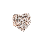 Suzanne Kalan Classic Diamond Large Heart Ring in 18K Rose Gold | Fine Rings | Coveti