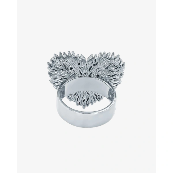 Suzanne Kalan Classic Diamond Large Heart Ring in 18K White Gold | Fine Rings | Coveti