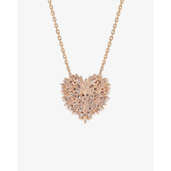 Suzanne Kalan Classic Diamond Medium Heart Pendant in 18K Rose Gold | Fine Necklaces | Coveti