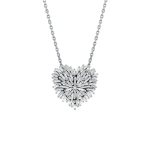 Suzanne Kalan Classic Diamond Medium Heart Pendant in 18K White Gold | Fine Necklaces | Coveti
