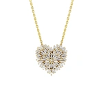 Suzanne Kalan Classic Diamond Medium Heart Pendant in 18K Yellow Gold | Fine Necklaces | Coveti
