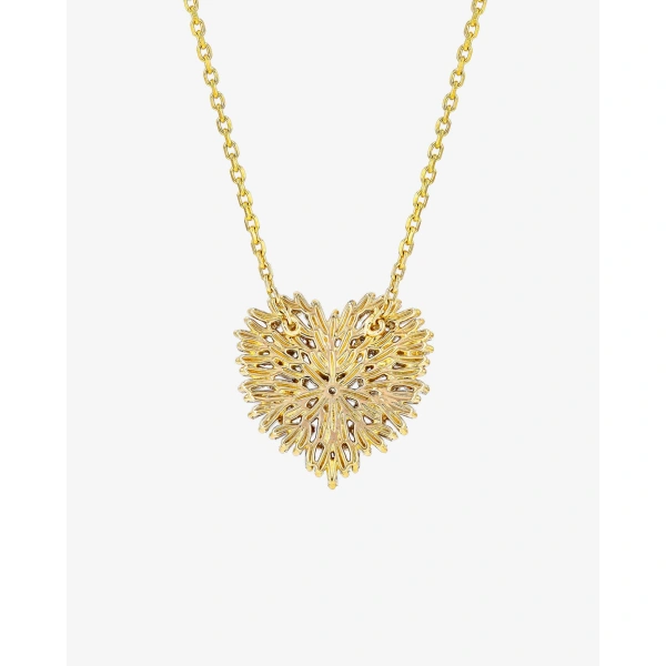 Suzanne Kalan Classic Diamond Medium Heart Pendant in 18K Yellow Gold | Fine Necklaces | Coveti