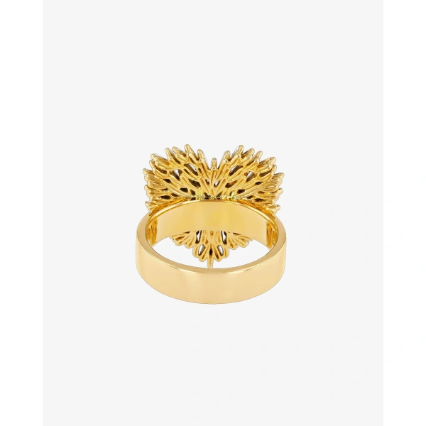 Suzanne Kalan Classic Diamond Medium Heart Ring in 18K Yellow Gold | Fine Rings | Coveti