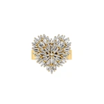 Suzanne Kalan Classic Diamond Medium Heart Ring in 18K Yellow Gold | Fine Rings | Coveti