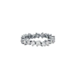 Suzanne Kalan Classic Diamond Midi Round Eternity Band in 18K White Gold | Fine Rings | Coveti