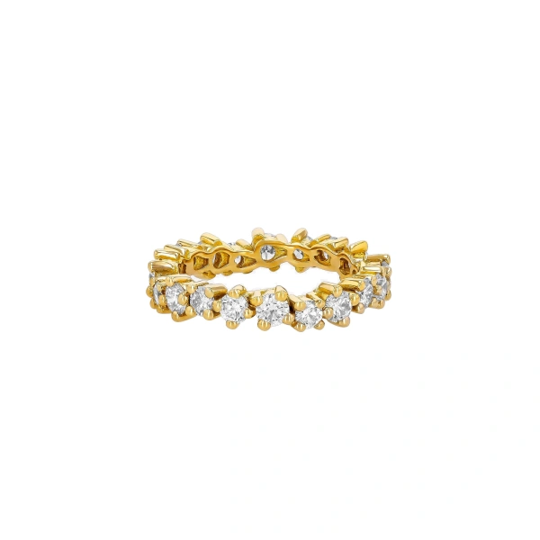 Classic Diamond Midi Round Eternity Band in 18K Yellow Gold
