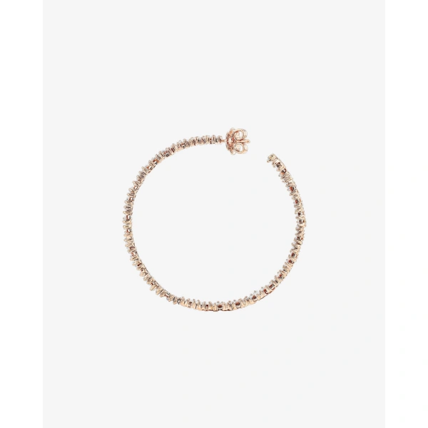 Suzanne Kalan Classic Diamond Milli Hoops in 18K Rose Gold | Fine Earrings | Coveti