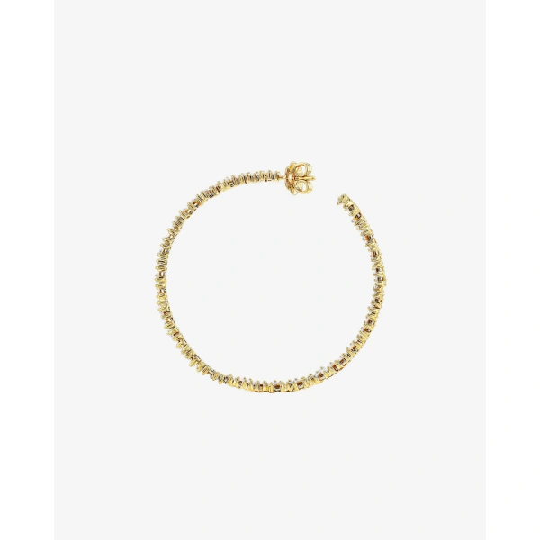 Suzanne Kalan Classic Diamond Milli Hoops in 18K Yellow Gold | Fine Earrings | Coveti