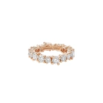 Suzanne Kalan Classic Diamond Milli Round Eternity Band in 18K Rose Gold | Fine Rings | Coveti
