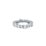 Suzanne Kalan Classic Diamond Milli Round Eternity Band in 18K White Gold | Fine Rings | Coveti
