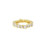 Suzanne Kalan Classic Diamond Milli Round Eternity Band in 18K Yellow Gold | Fine Rings | Coveti
